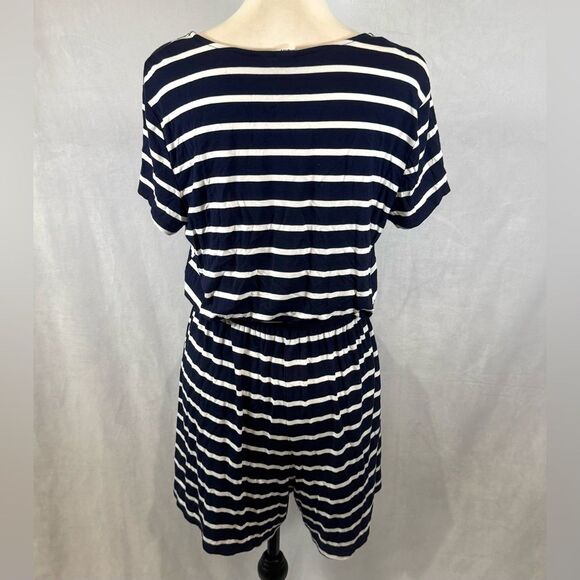 Gap navy and white striped nautical wrap romper size large - Picture 6 of 8